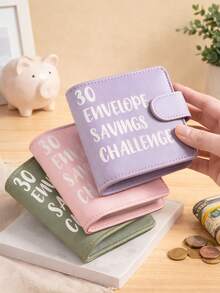 Sổ tay thử thách tiết kiệm 30 phong bì - Sổ kế hoạch tiết kiệm cỡ A8 kèm phong bì đựng tiền và số, kích thước bỏ túi, 30 ngày đơn giản, thú vị, tiết kiệm 5.050 đô la tiền mặt, đồ dùng văn phòng, quà tặng giáo viên. - Nhiều màu - Xem 2