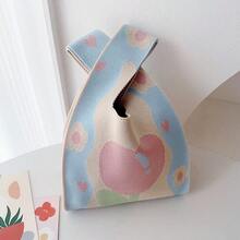 1 chiếc túi đeo tay họa tiết hoa mùa xuân, túi xách đan hình hoa tulip dễ thương, ví nhỏ tiện dụng cho học sinh đi làm, túi đan họa tiết hoa nhẹ nhàng, màu macaron + trang trí hoa nhỏ, đáng yêu và mang lại cảm giác thư thái. - Nhiều kiểu dáng - Xem 5