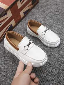 1 par de zapatos casuales unisex para niños, de moda con estilo retro, ligeros y cómodos para uso diario, antideslizantes, aptos para todas las estaciones - Blanco - Ver 4