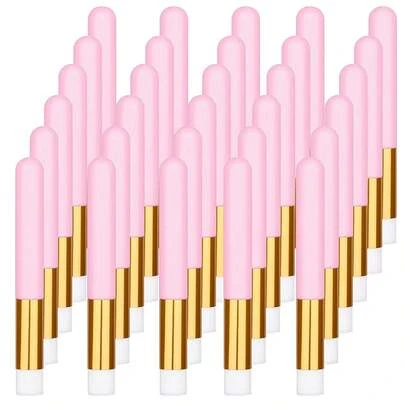 30 PIEZAS 50 PIEZAS 100 PIEZAS Cepillo de limpieza para extensiones de pestañas, cepillo de lavado de puntos negros de la nariz, cepillo micro para cejas y pestañas, champú y espuma limpiadora con caja transparente
