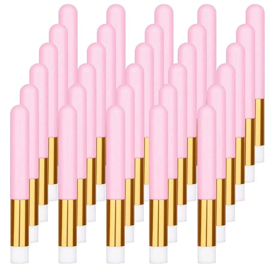 30支装 50支装 100支装 睫毛嫁接清洁刷 鼻黑头清洗刷 微型刷 眉毛睫毛清洗洗发泡沫清洁刷 带透明盒 - 粉色 - 查看 1