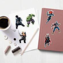 Marvel 50 miếng dán chủ đề Avengers, dùng để dán bình nước, điện thoại di động, máy tính xách tay, vali, đồ chơi, tự làm đồ trang trí, dán hình hoạt hình. - Nhiều màu - Xem 5