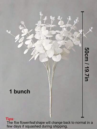 1/10片人造白色桉树叶，适用于婚礼、法式风格、轻奢华风格、ins风家居装饰、婚礼布置、烛光晚餐、圣诞派对、餐桌中心装饰、户外花园装饰，也可作为乔迁礼物、结婚礼物、周年纪念礼物、生日礼物、母亲节礼物。