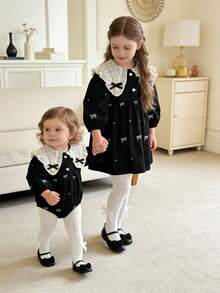 2 piezas Leggings ajustados con estampado de corazón para niñas, decorados con moños, lindos y alegres, apropiados para faldas, versátiles para todas las estaciones - Blanco - Ver 8