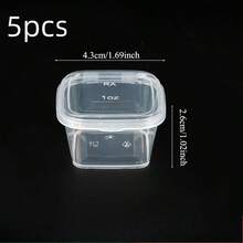 Bộ 15/5 hộp đựng nước sốt, hộp đựng nước sốt đa năng chống rò rỉ dùng ngoài trời, hình vuông, dùng để đựng thực phẩm và đồ thủ công, tiện lợi mang theo, thích hợp cho dịp năm mới, Lễ tình nhân, Lễ Phục sinh, Đám cưới, Ramadan, Lễ hội Carnival, Lễ hội Cologne, đồ dùng cần thiết khi cắm trại - Hộp đựng dùng một lần hình vuông trong suốt có nắp gập, dùng để đựng thực phẩm và đồ thủ công, tiết kiệm chi phí. - Nhiều màu - Xem 14
