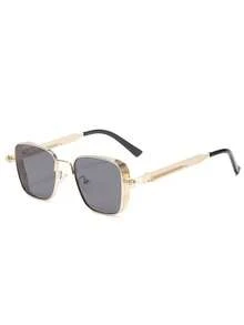 1 Pair Unisex Square Fashion Casual Glasses, Luxury Brand Designer Glasses. Suitable For Beach, Vacation, Sunshade, Classic Driving, Fishing, Travel, Shopping, Outdoor Sports, Tourism, Camping, Hiking, Leisure Eye Protection, Retro Travel Driver Glasses - Multicolor - View 6