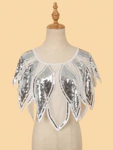 1pc Women's Summer Sequin Shawl Wrap, Evening Party Bolero Shrug - Multicolor - View 8