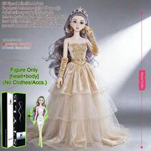 12.6in 1/6 BJD/MJD Supermodel Doll,12-Joint Articulated Multi-Poseable Figurine,Ball-Jointed Collectible,Realistic Skin,Fluffy Hair,Desktop Decoration,Collection Souvenir,No Clothing - DollOnlyNoAttire - View 24