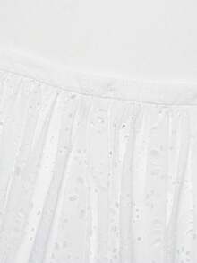 DEEKA Summer New Women's Fashion European And American Style Embroidered Balloon Shorts White - trắng - Xem 4