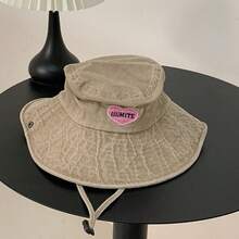 Mũ tai bèo hình trái tim kiểu retro mới dễ thương, mũ câu cá chống nắng đa năng dành cho nữ, thích hợp cho mùa xuân/hè. - mũ - Xem 12