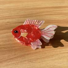 Neue Ozean-Serie Kissing Fish geformte Azetat Haarklammer, Haarklammer Haarspange Haraccessoires für Frauen - Verschiedenfarbig - Übersicht 13