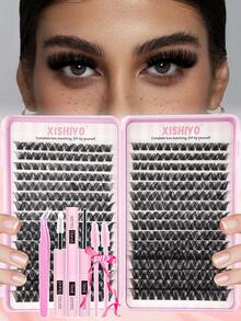 Bộ 384 sợi mi giả riêng lẻ, sổ mi giả, mi giả chùm, tự làm nối mi, mi giả chùm, mi giả riêng lẻ, mi giả, bộ dụng cụ nối mi mềm nhẹ, bộ keo dán mi, thích hợp sử dụng hàng ngày, đám cưới, hẹn hò, tiệc tùng, lễ hội âm nhạc, Halloween, mi chùm, mi riêng lẻ, trang điểm mi giả chuyên nghiệp - Nhiều màu - Xem 6