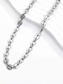 1 chiếc dây chuyền hình hạt cà phê bằng thép không gỉ, mặt dây chuyền trang sức hình hạt cà phê, món quà thích hợp để đeo hàng ngày cho chồng/bạn trai. - Dây chuyền inox hình hạt cà phê - Xem 8