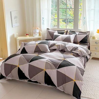 3pcs Floral Print Duvet Cover Set (1 Duvet Cover + 2 Pillowcases), Soft Brushed Bedding, Breathable All Season, Smooth & Delicate, Moisture-Wicking, Minimalist & Elegant, Machine Washable