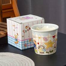 Cốc sứ in hình cô gái hoạt hình dễ thương 14.2oz, hình thỏ kéo xe, bóng bay và hoa, thích hợp dùng ở nhà và văn phòng, uống sữa, cà phê, đồ uống trang nhã có họa tiết hoa, an toàn khi sử dụng trong lò vi sóng và máy rửa chén, món quà thiết thực cho gia đình và bạn bè. - Nhiều màu - Xem 6