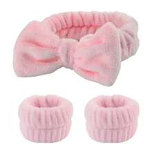 3pcs/Set Absorbent Soft Headbands For Face Washing - Blue - View 8