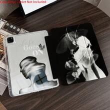 1 "Life Goes On" Black & White Butterfly Print Piece Protective Tablet Case Folio Table Case With Pen Holder Compatible With IPad 10.9/10.2/ Air 5th Gen/Pro11/10th/9.7/Air 2/ (7th Gen)/ (8th Gen)/ Air 4/5/ Pro 11/ 10th Generation 10.9-Inch 2022 Smart Case/ Air 13(M3 2025)/ Air 11(M3 2025)/ Air 11(M3 2025)/ 11(A16 2025)/Compatible With Galaxy Tab S10+/S9/A9,Compatible With Xiaomi5/5PR/6/6PRO/7/7PRO - Multicolor - View 1