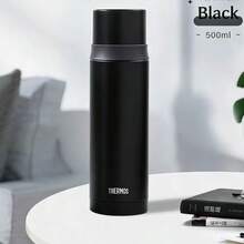 500ml Portable Vacuum Insulated Water Bottle With Cup Lid - 1pc - View 2