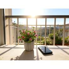 1盆7英寸（高）人造花卉盆栽，春季家居客厅书桌浴室花园装饰，适合婚礼、生日、母亲节派对装饰 - 彩色 - 查看 5