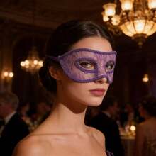 【渡船】7/3/1件装女士优雅蕾丝化妆舞会面具，适合化装舞会、万圣节、狂欢节、婚礼、派对、音乐节、母亲节等场合。 - 彩色 - 查看 5