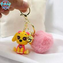 Paw Patrol 1个可爱有趣的汪汪队卡通钥匙扣,PVC材质,创意情侣背包挂件,动漫人物玩具,可爱装饰品,适合收藏,可作汽车钥匙挂件,时尚背包装饰,背包车链 - 彩色 - 查看 6