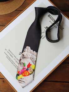 Creative Whale & Sunset Pattern Tie | Unique Fashion Accessory For Suit,Accessories,Festival - Multicolor - View 16