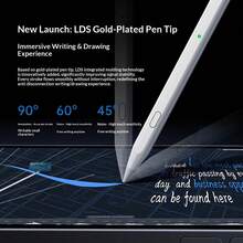 REMAX AP09 智能电容式触控笔，响应精准流畅，适用于平板电脑上的笔记、数字绘画、学习和专业设计。 - 白色 - 查看 2