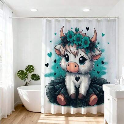 1pc Colorful Watercolor Clover Shower Curtain For Bathroom Decor Modern Abstract Four Leaf Clover Pattern Bath Curtain With Hooks Waterproof Washable Fabric Shower Curtain Set Boho Botanical Leaf Print Shower Curtain For Bathtub And Shower Stall Vibrant Multicolor Pastel Clover Leaves Design Bathroom Accessories Aesthetic Floral Shower Curtain For Spa Hotel Home Bathroom Decor No Liner Needed