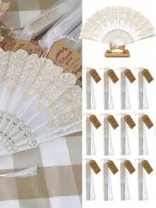 Bộ quà tặng tiệc cưới, Quạt xếp cưới màu vàng/hồng, Túi vải organza, Thiệp cảm ơn, Bộ quà lưu niệm, Thích hợp để tặng bạn bè, khách mời, tiệc cô dâu, tiệc sinh nhật, Phụ kiện chụp ảnh, Tiệc ngủ, Tiệc lễ hội, Quà sinh nhật, Tiệc nhóm, Tiệc độc thân, Quà tặng phù dâu, Sự kiện lễ hội, Hộp đựng trang sức vòng tay phù dâu, Quà cầu hôn phù dâu, Quà tặng tiệc cô dâu. - Nhiều màu - Xem 7