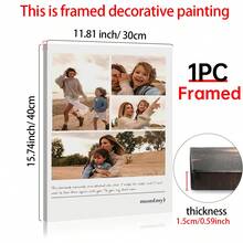 1 Stück personalisiertes Fotocollagen-Poster für Mutter, personalisiertes Muttertagsgeschenk, Geburtstagsgeschenk, Weihnachtsgeschenk für Mutter, personalisierte bedruckte Wandkunst für Mutter, Muttertagsgeschenk, Geschenk mit Rahmen - Verschiedenfarbig - Übersicht 18