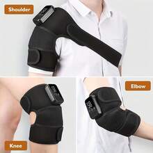 1/2Pcs Heated Knee Massager, Heated Foot Massager, Heated Shoulder Massager, Knee Pads, 3-In-1 Vibrating Heating Pad, Knee Pads, Shoulder Pads, Elbow Pads, Adjustable Size, Perfect For Halloween, Christmas, Birthday Gifts, And The Best Gift For Parents. - Grey - View 11