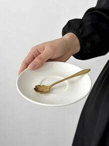 Bộ tách và đĩa cà phê bằng gốm sứ trắng đơn giản - Nhiều màu - Xem 7