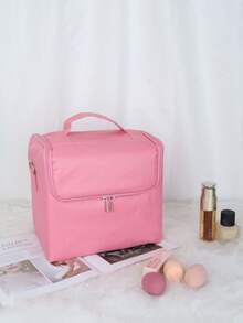 This Is A Multi-Layer Makeup Case With Ample Storage Capacity, Water- And Wear-Resistant Compartments, Making It Easy To Carry All Your Beauty And Jewelry Essentials. It Simplifies Your Travels And Daily Routines. - View 2