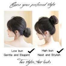 3-Inch Synthetic Hairpiece, Secured With An Elastic Band; The Ends Can Be Clipped On To Extend The Length; Suitable For Women; Can Be Worn As A Ponytail Hair Rubber Bands Scrunchies Hair Rope Elastic Hair Tie Holiday Accessories Hair Elastics Elastic Hair Tie,Travel,Birthday - Multicolor - View 6