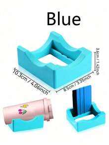 OBOVAY 1pc Silicone Cup Holder With Built-In Slots, Suitable For UV DTF/Film/Heat Transfer Sticker, DIY Crafts Cup/Bottle Stand With Felt Edge Scraper - Multicolor - View 13