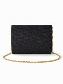 Girls' Handbag With Bow Tie, Cute Style, Modern, Compact And Comfortable - Black Glitter - View 3