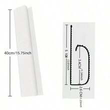 1pc 40cm/15.75in Under Desk Cable Management Tray, PVC Power Cord Concealer, Wire Organizer Duct - A - View 3
