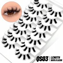 7 Cặp lông mi giả Manga dày 15-18mm, lông mi nhân tạo từ lông chồn, dày và quyến rũ, tạo hiệu ứng mắt mèo, cong và dày dặn, vẻ ngoài mềm mại và ấn tượng, lông mi giả Manga cá tính, lông mi nối dày dài, có thể tái sử dụng, dùng để trang điểm. - màu đen - Xem 14