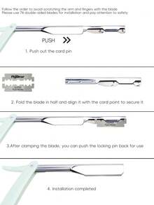 1PC Safety Razor Travel Kit – 10 Stainless Steel Blades & Handle, Portable Shaver For Summer Vacation, Back-To-School & Daily Commute, Grooming Essential For European Men - Safety Tazor + Blade - View 8