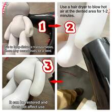 33/23/18厘米白色珐琅素色流体熊，100毫升流体丙烯颜料，适用于DIY绘画、婚礼、情人节、生日、圣诞节礼物、婚礼工艺品、装饰模具、耐用工艺材料、熊形工艺品 - 彩色 - 查看 12