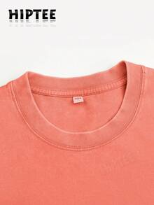 With Ring On Hand - 100% Cotton Women's T-Shirt Lauren Hill Letter Print Y2k Vintage Tee Casual Summer Plus Size Top - Niche Graffiti Prints Shirts - Washed-Orange - 查看 4