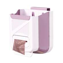 多功能趣味厨房壁挂式垃圾桶，可折叠，适用于家用厨房橱柜/浴室，多功能桌面垃圾桶，大容量，便捷收纳助手 - Z字型折疊垃圾桶 - 查看 13