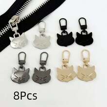 Tirador de cremallera con forma de gato, reparación rápida desmontable, repuesto universal de colgante de tirador de cremallera de metal, sin necesidad de herramientas para bolsos, ropa, chaquetas, zapatos y botas - multicolor - Ver 26