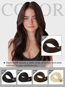 SUYYA Hair 22英寸 50克 I型接发，真人发，易于打理，深棕色，派对专用，I型接发，Remy发。 - S2 - 查看 4
