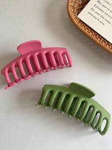 1个女士大号发爪，清新春季简约哑光发夹 - 彩色 - 查看 3