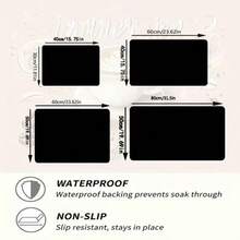 1pc Non-Slip Absorbent Kitchen Mat, Diatomite Floral Pattern Countertop Protector, Machine Washable Coffee Maker & Sink Drying Pad, Holiday Decor Mat - Multicolor - View 9