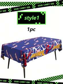 1 pieza Mantel de 137cm*183cm con diseño de Spider-Man de Marvel, impermeable, reforzado, tema de dibujos animados - Artículo de decoración de mesa para fiestas de Año Nuevo/Cumpleaños/Bodas, mantel impermeable para Año Nuevo/Cumpleaños/Bodas y picnics, plástico duradero con diseño de dibujos animados divertidos - Mantel de - Ver 10
