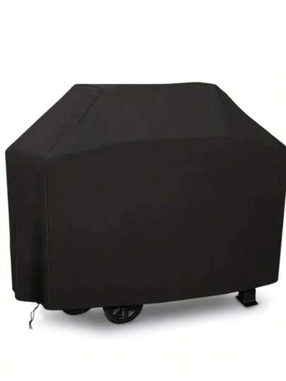 1pc Outdoor Grill Cover, Black Thickened Version, Waterproof Windproof Tear-Resistant Anti-UV Fade-Resistant, Snug Fit Won't Blow Off, Two Sizes Available, Suitable For Gas Grill, Patio & Outdoor Kitchen Appliance Accessory
