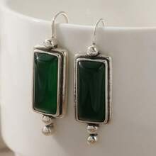 Vintage Long Dangle Earrings, Featuring Bohemian Elegant Style, Minimalist Design, Ideal Gift For Anniversary And Birthday - Silver - View 3