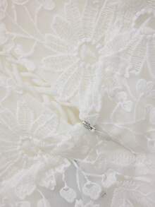 HEARBOBO 吊带白色蕾丝 A 字型婚纱 - 白色 - 查看 3